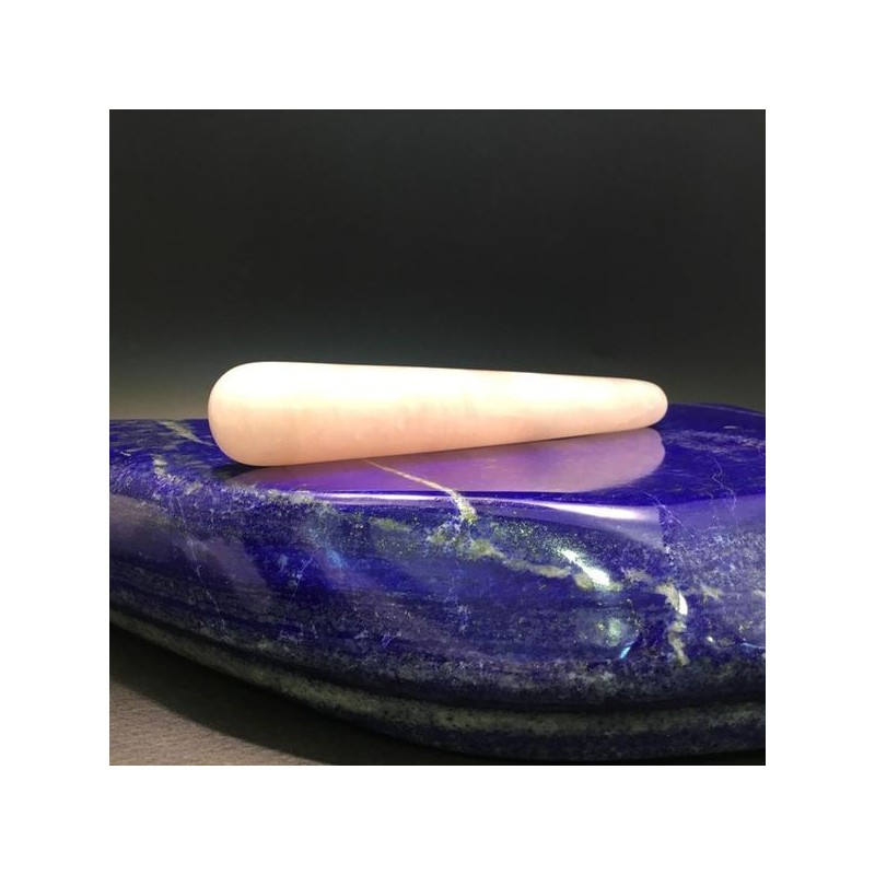 천연원석 로즈쿼츠 장미석 마사지봉 57~63g H11.5 x 약1.8~2cm Natural Stone
