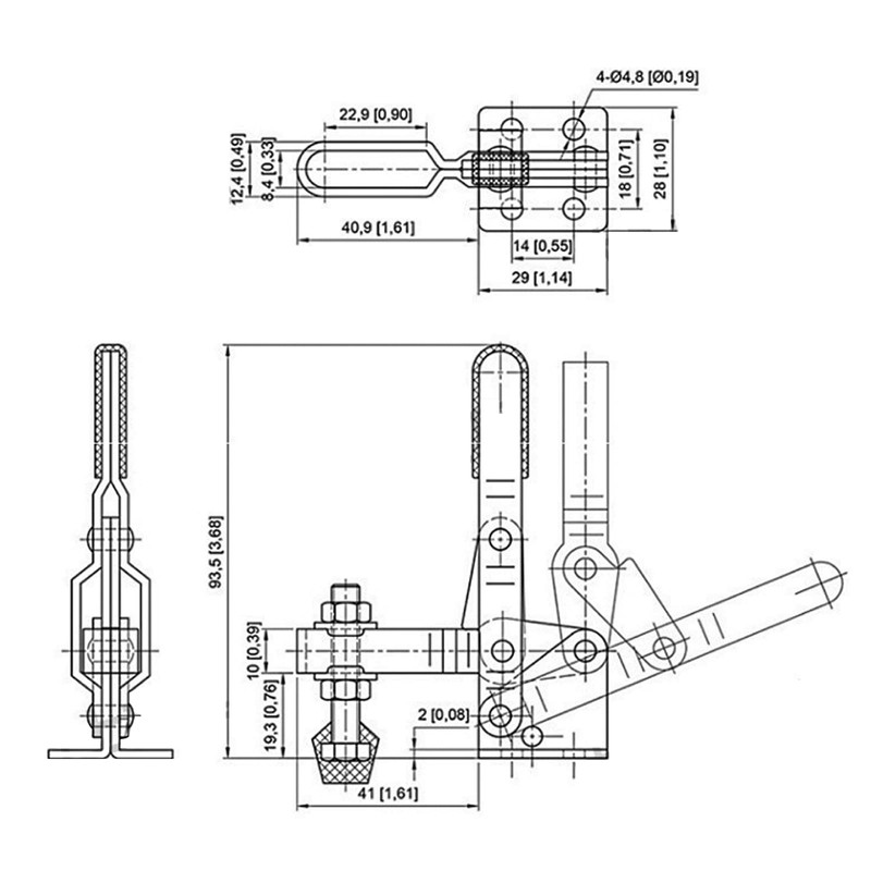 12 Pack Toggle Clamp, Adjustable Hold Down Clamps for Woodworking