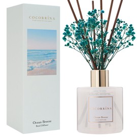 COCORRÍNA Reed Diffuser - Ocean Breeze Scented Diffuser with 8 Sticks Home Fragrance Reed Diffuser for Bathroom Shelf Decor