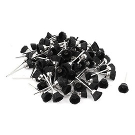 Sourcingmap 100 Pcs 2.3mm Shank 15mm Cup Shape Nylon Wire Polishing Brush for Rotary Tool