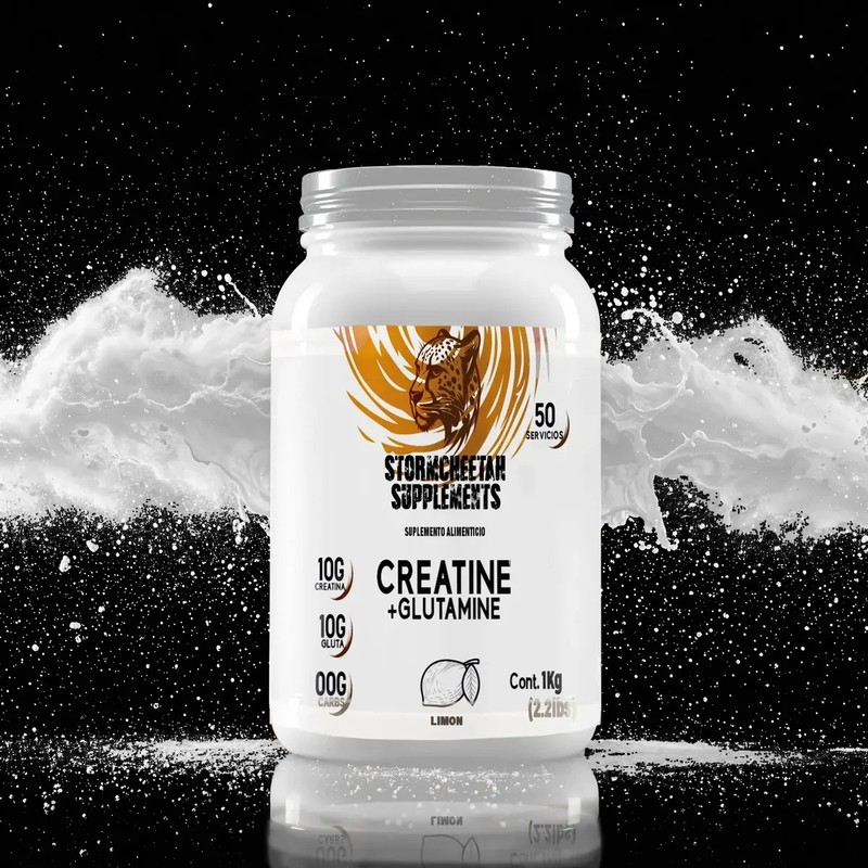 Suplemento Creatina Glutamina Polvo Stormcheetah 1kg 50ser