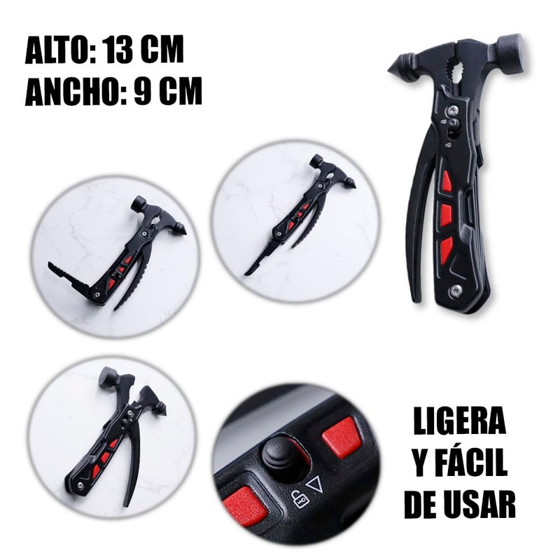CM-TOP Multiherramienta Herramientas Multiuso De Acero Inoxidable Con Navaja Plegable