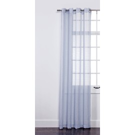 Renaissance Home Fashion Montauk Novelty Sheer Grommet Panel, 53-Inch by 63-Inch, Powder