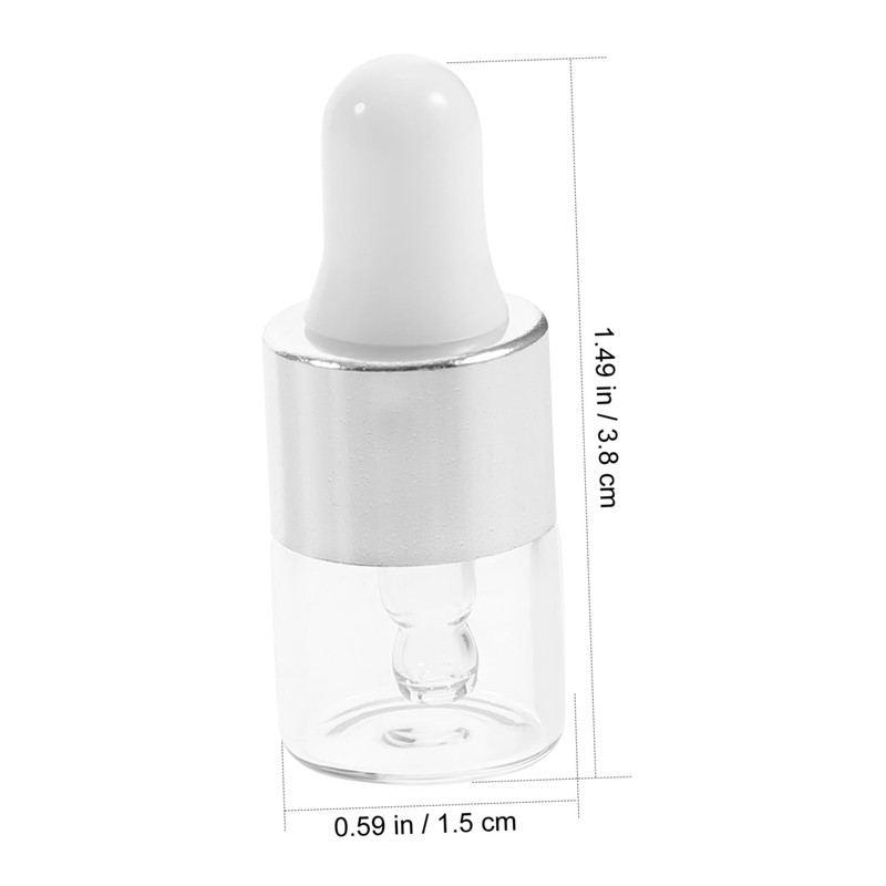 Mikinona 30Pcs Convenient Dropper Bottles Transparent Essential Oil Dispensing for