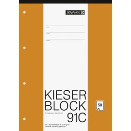 Brunnen 1042931 Kieser Block T-Accounts (A4, 50 Sheets, 10 T-Accounts per Page, 80 g/m², Perforated)