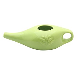 Lecerrot Nasal Neti Pot, Ceramic Neti-Pot Sine Rinse Pot for Nasal Rinse, Detoxification, Sinus Relief, Nasal Rinse, Jal Neti Natural Nasal Decongesting Tool Kit for Home Gifts