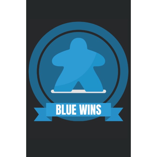 Blue Meeple Wins de cuaderno para Gamer Geeks: Bloc de
