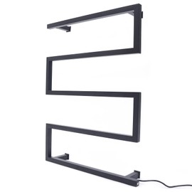 BANLICALI Towel Warmer Rack, 90W Electric Towel Warmer Heated Towel Rack with 5 Bars, Wall-Wounted Towel Drying Rack for Home Hotels Bathroom Black 110V, IP44 Waterproof