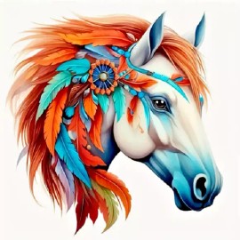 Fashion Jewelry One-Of-A-Kind DREAM CATCHER HORSE Pendant on Plated 925 Silver 20" 22" Necklace