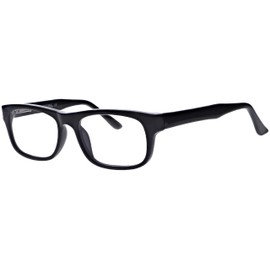 Phillips Safety Real Glass Reading Glasses, Professor Frame, 0.25 to 3.00 Diopter (Black, 1.75, diopters)