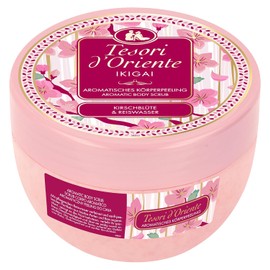 TESORI D'ORIENTE 'Ikigai' Body Scrub, Aromatic Scrub with Cherry Blossom and Rice Water, Luxurious Body Lotion for Velvety Skin, Wellness Ritual for Body and Senses, 300 ml