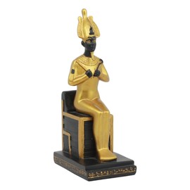 Ebros Classical Egyptian Gods and Goddesses Seated On Throne Statue Gods of Egypt Ruler of Mankind Decorative Figurine (Osiris God of The Afterlife)