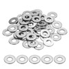 sourcing map M8 Flat Washer for Screw, 60Pcs Metal Washers