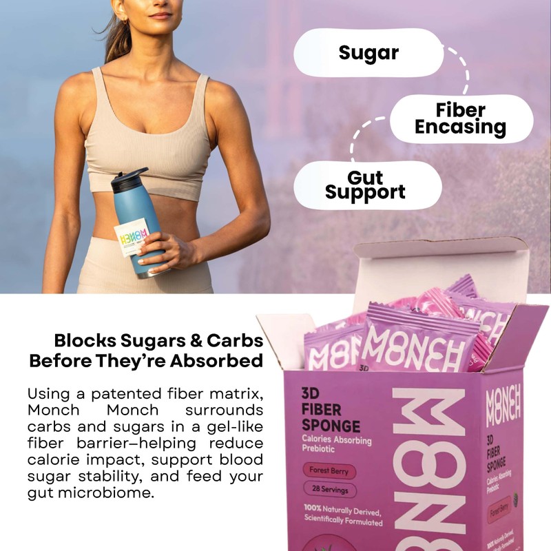 Monch Monch Calorie Absorbing Fiber Sponge – Forest Berry Flavor