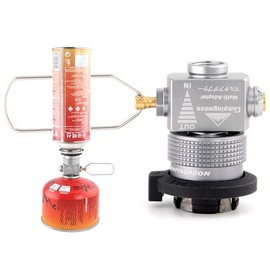 Campingmoon Gas Canister Refill Adapter, Portable Outdoor Gas Saver Lindal Valve Canister Shifter, Camping Canister Vent Valve, Z15 (Z15 + Z11)