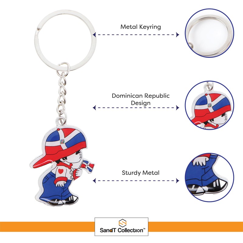 SandT Collection Dominican Republic Keychain - Boy