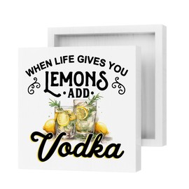 Lemon Decor Funny Lemon Wood Box Signs Lemon Gifts Country Lemon Kitchen Decor Summer Decorations for Home Farmhouse Desk Decor for Women Men Wooden Box Signs for Table Tiered Tray Home Farmhouse