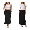 GRECERELLE Womens Summer Maxi Skirts Anti-Wrinkle Casual High Waisted Adjustable