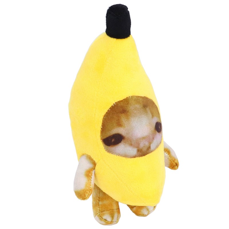 Banana Cat Plush Toy Multipurpose Funny Decompression Cute Cartoon Soft