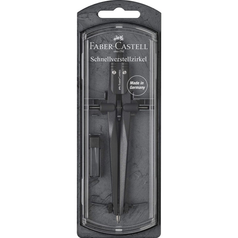 Faber-Castell Stream Quick Set Brújula - Piedra Negra, 174530