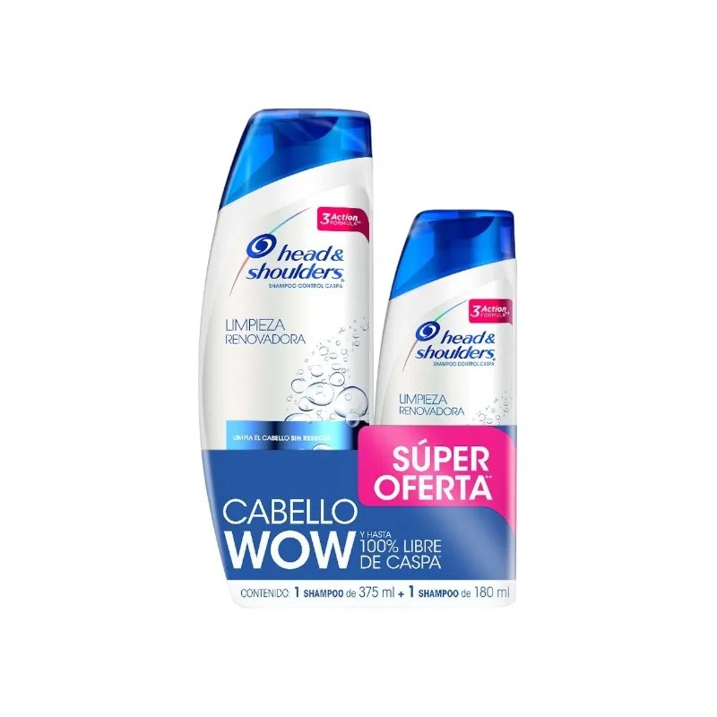 Shampoo Head & Shoulders Limpieza Renovadora 375ml + Shampoo De