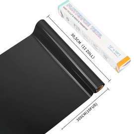 Lya Vinyl Plotter Film Textile, 30.5 x 305 cm, Black Flex Film Plotter Textile for Cricut and Silhouette Cameo, Textile Film Plotter for DIY Fabric and Shirt