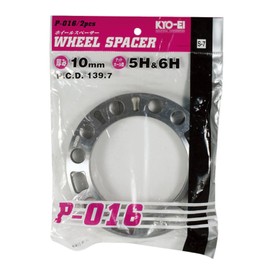 KYO-EI P-016-2P PCD139.7 4WD Wheel Spacer, 0.4 inch (10 mm), 0.4 inch (10 mm), 0.4 inch (10 mm)