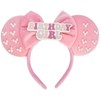 Tarocynn Birthday Mouse Ears Headband, Velvet Bow Headbands for Women