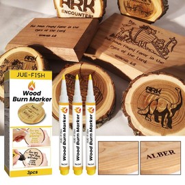 Jue-Fish Wood Burn Marker Pen-3Pcs, Wood Marker Burning Pens for Drawing Wooden Burning Marker Pens for Making Gifts, Handicrafts
