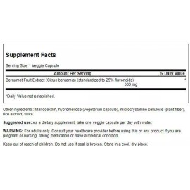 Swanson Bergamot Extract 500 mg 30 Veggie Capsules