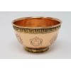Tibetan Symbol Copper Offering Bowl 3"D: Incense Resin Smudge Burner
