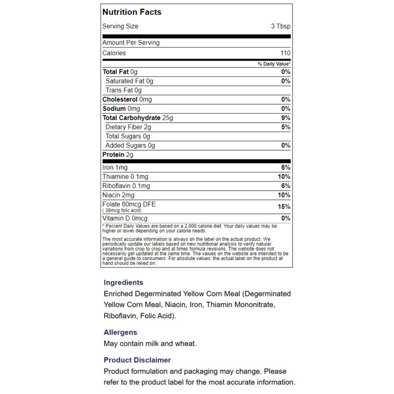 Martha White Plain Enriched Yellow Corn Meal, 32 oz