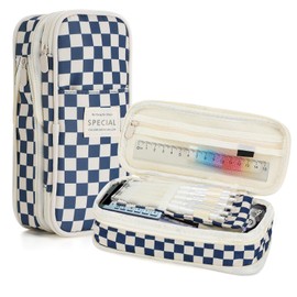 VICDUEKG Pencil case pencil case school pencil case, blue, simplicity