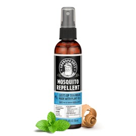 Grandpa Gus's Natural Mosquito Repellent Spray - DEET-Free Plant-Based Insect Repellent for Kids and Family, Up to 6 Hours, Travel-Friendly Bug Spray, 4 oz