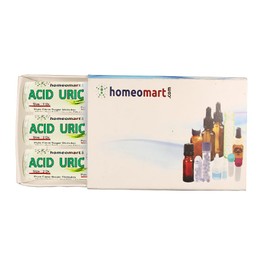 homeomart.com Acidum Uricum Homeopathy Pellets (Pills) in 30C Potency, Pack of 3