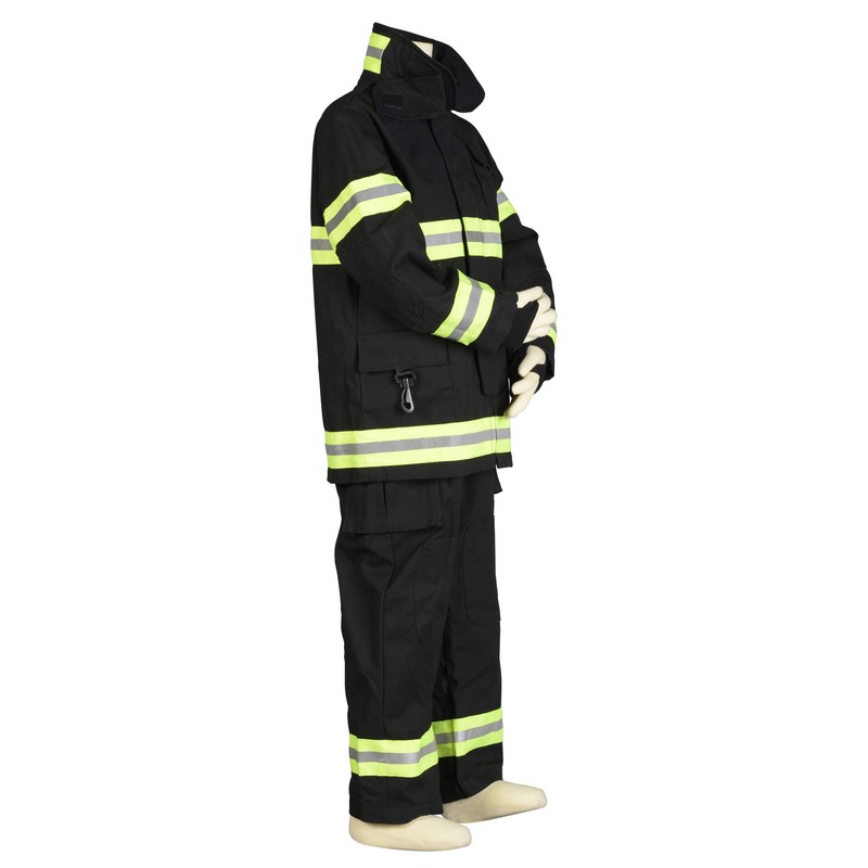 Aeromax Jr. Fire Fighter Bunker Gear, Black, Size 4/6