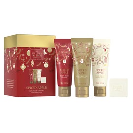 Scottish Fine Soaps Spiced Apple 2024 Luxury Gift Set - Body Wash, Body Butter, Hand & Nail Cream, Luxury Soap Bar