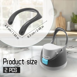 JTJEI 2pcs Handles for Owala FreeSip 24oz 32oz, Water Bottle Cap Carry Loop Handle, Replacement Parts for Owala Cup 16/25/40oz Easy Bottle Top Lid Cap Replacement Accessories, BPA-Free(Gray)