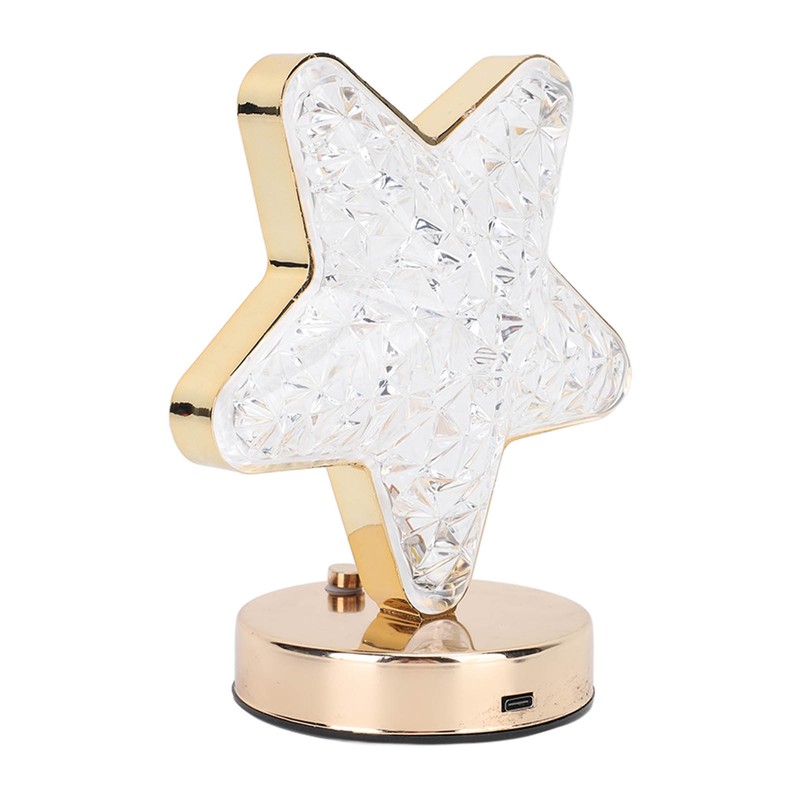 Star Bedside Table Lamp Cordless Rechargeable 3 Color Stepless Dimmable