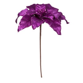 Vickerman 704813-24" Purple Poinsettia Sequin Trim Velvet Spray (3 Pack) (RG221366)