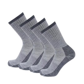 ShopMCR Men's Socks Merino Wool Winter Thermal Soft Classic Thick Business Chunky Breathable Premium Hiking Socks UK 6-11 (2 Paris, Grey)