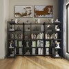 Tohomeor Bookshelf 5 Tier Deformable Corner Bookcase Free Standing Modern
