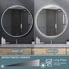 Bathroom Mirror with LED Lights Anti-Fog Dimmable Wall Mounted Makeup