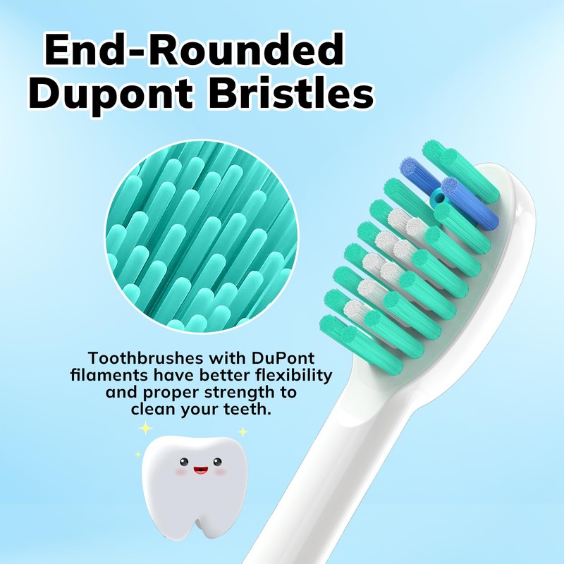 6 Pack Topkitfice Replacement Flossing Toothbrush Heads with Covers Compatible