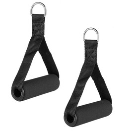 2 x Single Handle for Resistance Bands | Training Grips Black for Fitness Bands / Expander | Cable Pull Handles | Strength Training Accessories for Home Training Equipment, Weight Stations - Pulley