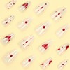 press on nails (Red heart, Medium)
