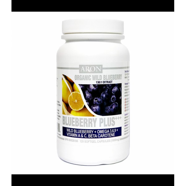Aron Naturals Blueberry Plus 130X Extract 120 SoftGels