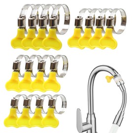 16PCS Stainless Steel Jubilee Clips Assorted,16/25/32/44mm Hose Clips,Adjustable Hose Clamps,Key-Type Pipe Clips for Securing Home Gas Flexible