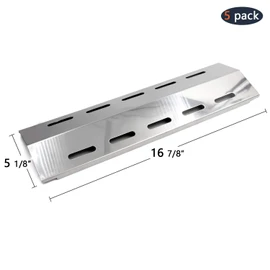 Hongso 17" Burner Tubes, 16 7/8" Heat Plates Replacement for Ducane 5 Burner 30400042, 30400043, 30557401, 30558501, 30557801, 30557501 Gas Grill Models