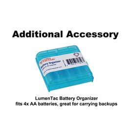 Fenix LD22 v2.0 AA Flashlight, 800 Lumen Rechargeable Penlight for EDC, Compatible with 2X AA Batteries with LumenTac Battery Organizer